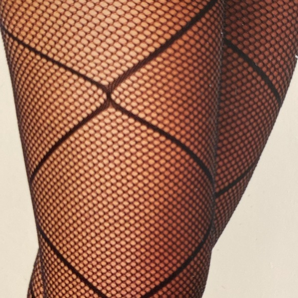 Trellis Fishnet Tights - Picture 2 of 4